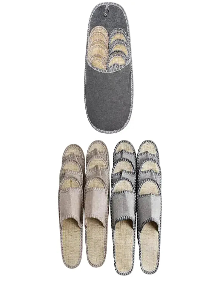 Gästehausschuhe Hausschuhe Gäste Pantoffeln 6er Set von GWELL Kie.Com UG