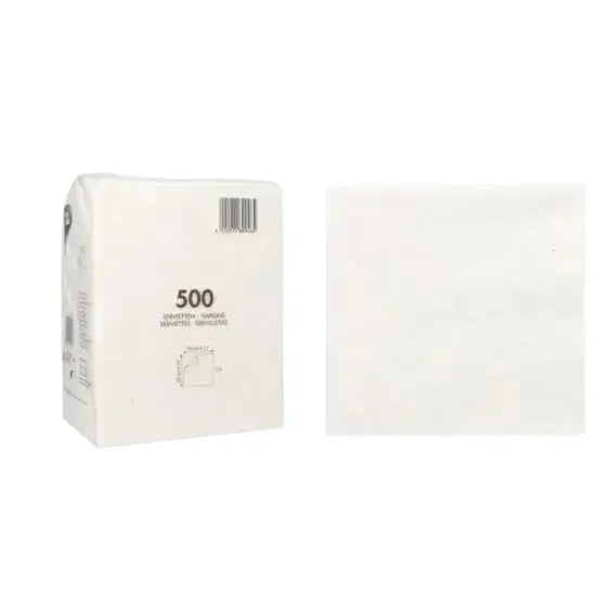 Servietten, 1-lagig 1/4-Falz 33 x 33 cm weiss-500 Stück Kie.Com UG