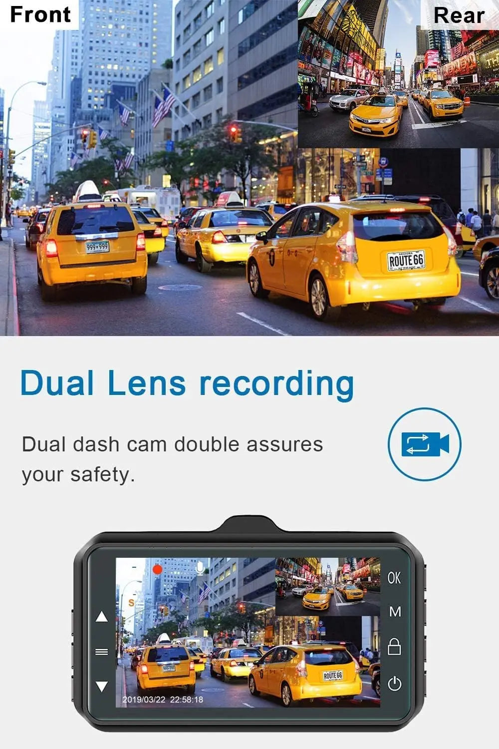 Dashcam mit Rückfahrkamera von Chortau Kie.Com UG