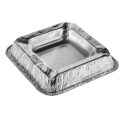 Einweg - Aschenbecher Alu eckig 2,2 x 12,5 x 12,5 cm