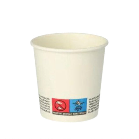 Pappbecher für Heißgetränke, 0,1 l weiss von Starpak