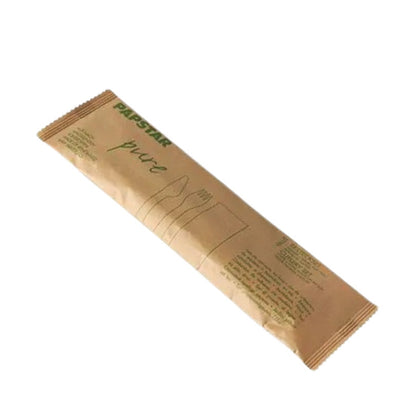 Besteckset aus Holz  "pure", Messer, Gabel, Serviette in Papierbeutel von Papstar 50 Stück
