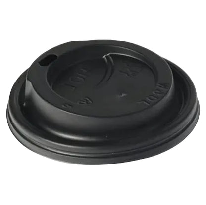 Dom-Deckel, PS "To Go" rund Ø 8 cm · 2,4 cm schwarz von Papstar