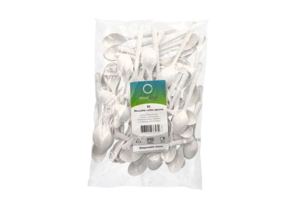 Kaffeelöffel (Mehrweg), PP, 13 cm, weiss, extra stabil