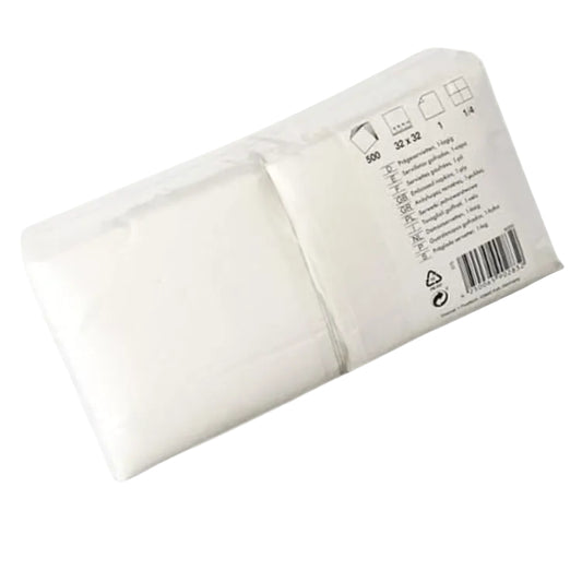 Servietten 1-lagig 1/4-Falz 32cm x 32cm weiß 500 Stück